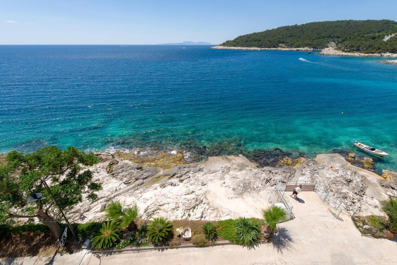 Luxury Bellavista Amazing Sea Holidays With Private Beach & Parking Milna  Ngoại thất bức ảnh