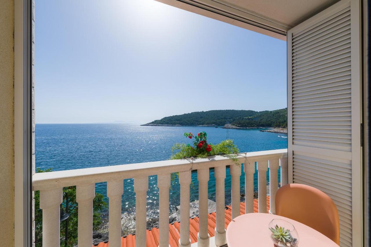 Luxury Bellavista Amazing Sea Holidays With Private Beach & Parking Milna  Ngoại thất bức ảnh